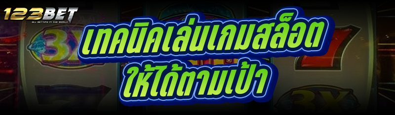 เทคนิคเล่นเกมสล็อต ให้ได้ตามเป้า